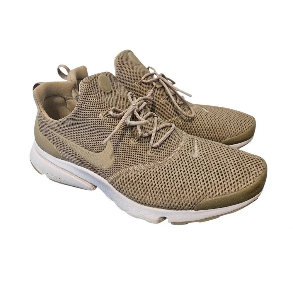 Nike Presto Fly Running Shoes Khaki Tan White Men's Size US 10.5 908019-200